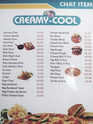 Creamy Cool menu 1