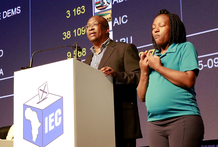 Chief electoral officer Sy Mamabolo during a press briefing on voter fraud at the ROC in Tshwane on Thursday.