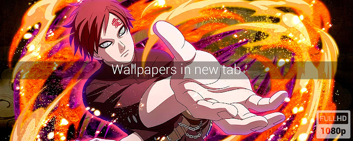 Gaara Naruto Wallpapers New Tab marquee promo image