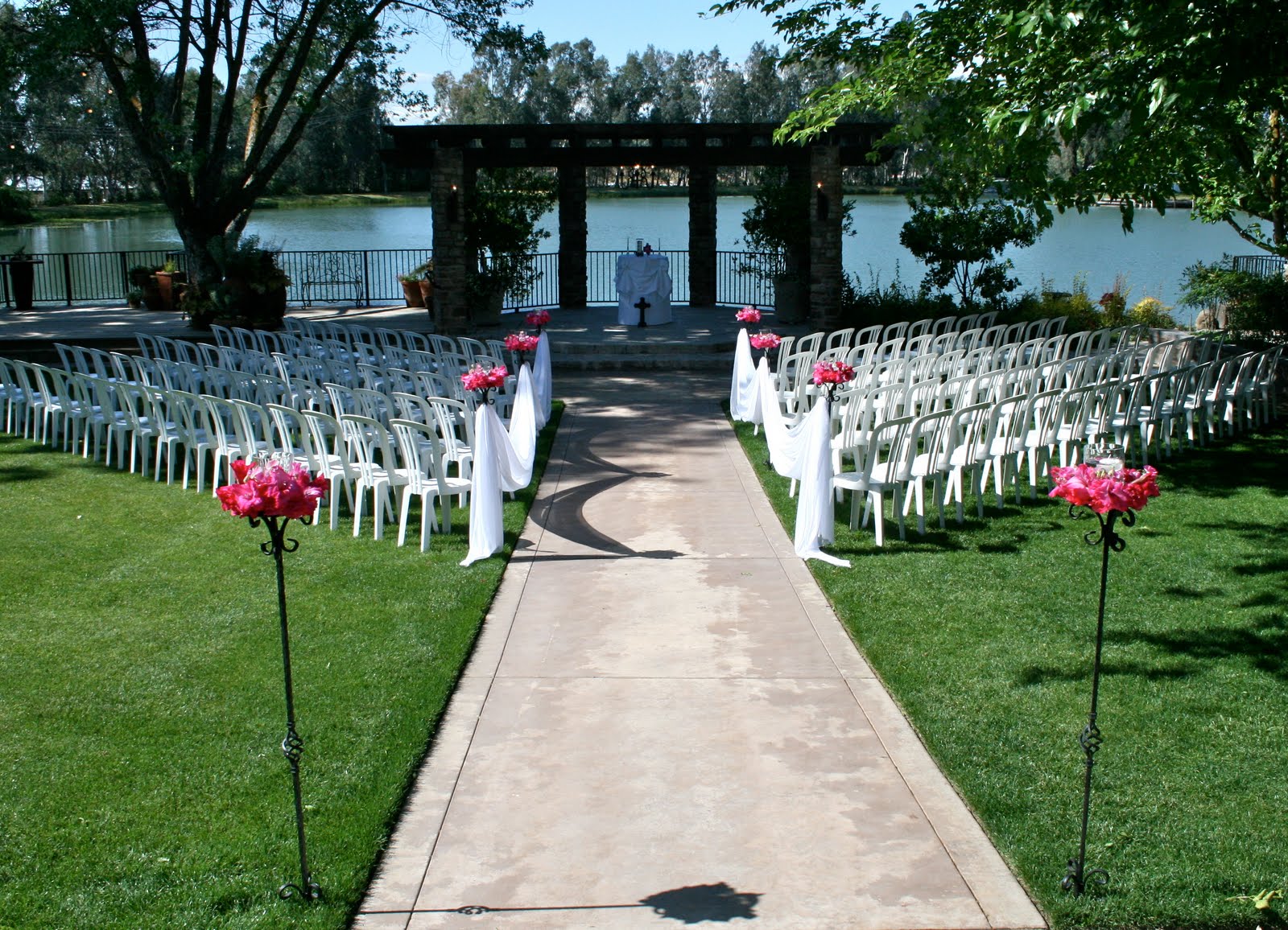 hot pink and black wedding