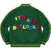 jamie reid/supreme it's all bollocks varsity jacket ss21