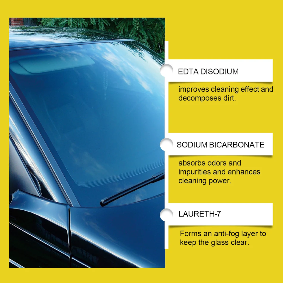 Nettoyant Vitres Voiture et Anti-buée 2 en 1 Vision claire sans embuage Conduite sécurisée et sans obstacle Protection durable et efficace