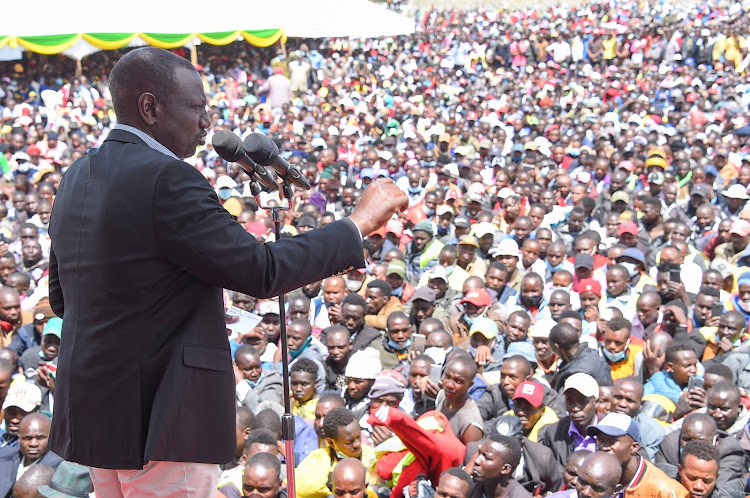 Deputy President speaks to residents of Kipkelion East, Kericho County on January 17, 2021.