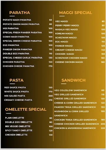 Divine Hunger menu 