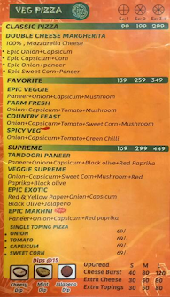 Epic Pizza Cafe menu 3