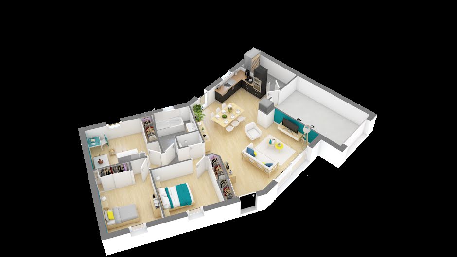 Vente maison neuve 4 pièces 83 m² à Sarbazan (40120), 155 213 €