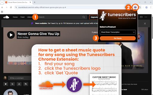 Tunescribers Quick Quote screenshot 3