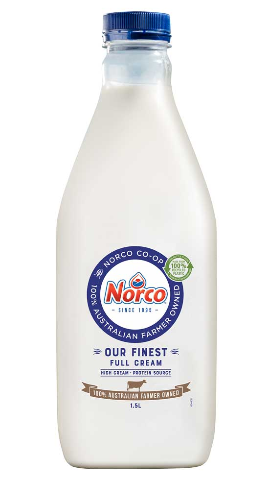 Beverage Packaging Innovation #15: Norco 100% rPET Milk Bottle