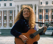 Former ANC MP, singer and songwriter Jennifer Ferguson - who now lives in Sweden - photographed in 1994 in front of parliament in Cape Town.