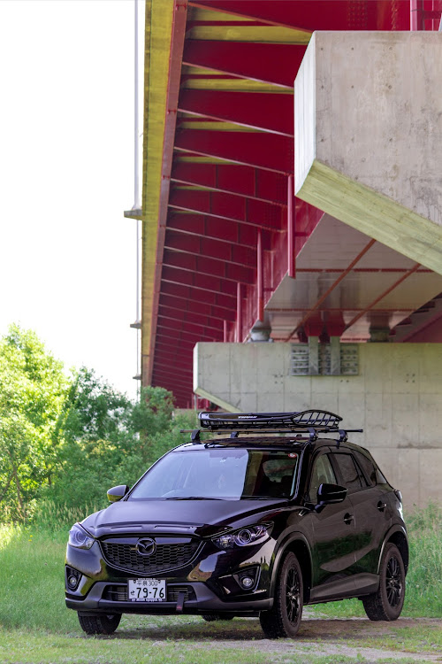 CX-5のKE系CX5・岩手・KEもいいぞ・橋桁とコラボ・熱中症予防お忘れなくに関するカスタム事例の投稿画像1枚目