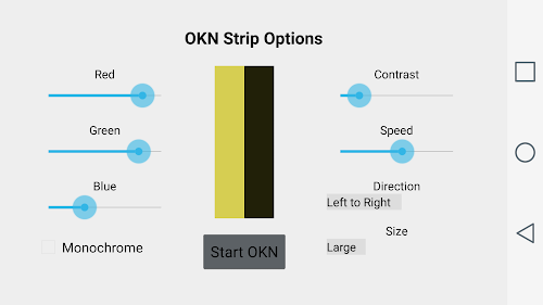 Android application Adjustable OKN screenshort