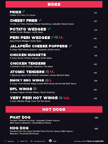 Good Flippin' Burgers menu 