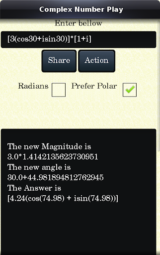 Complex Numbers Calculator