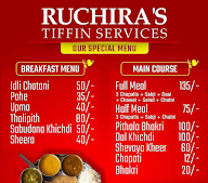 Ruchira's Tiffin menu 1