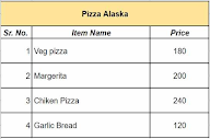 Pizza Alaska menu 1