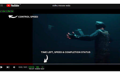 YouTube Speed Status