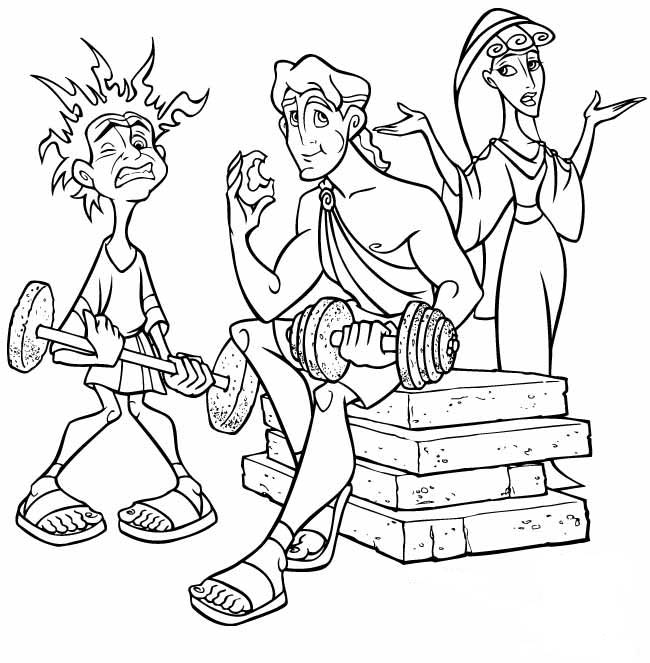 Young hercules coloring pages title=