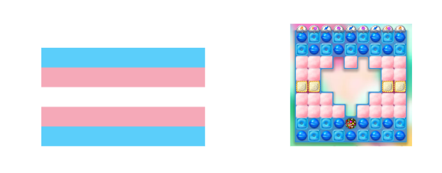 Transgender flag and the CCJS level inspired in it