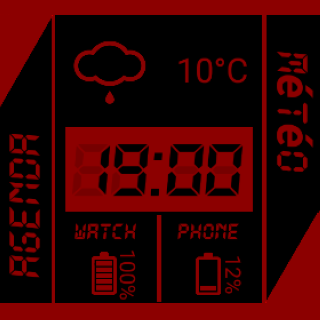 Watch face Black Red