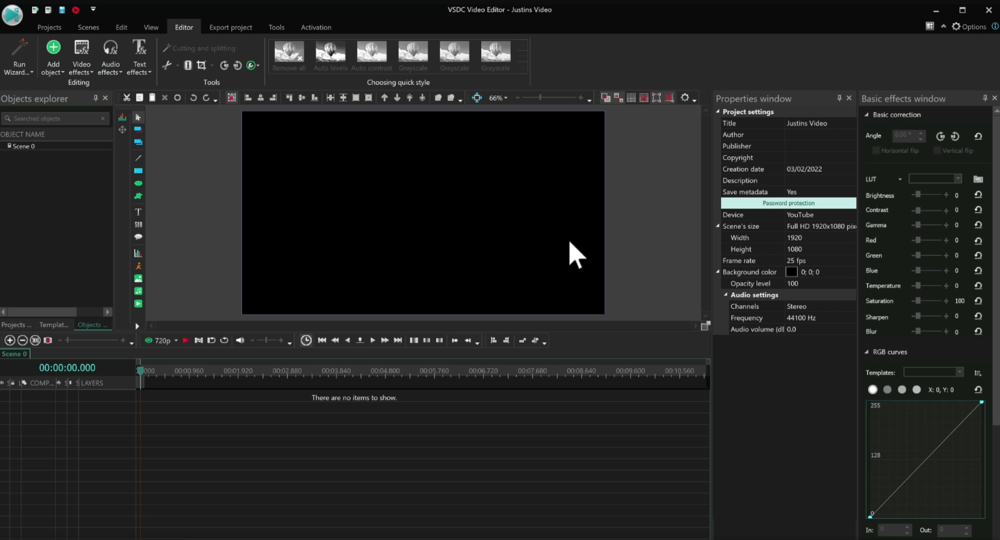 The playback window in the middle is where you can view your project
