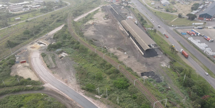 The bypass road under construction to help ease traffic congestion to and from Durban's port.