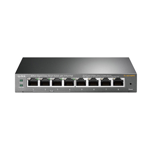 Thiết bị mạng/ Switch TPLink Easy Smart 8-Port Gigabit + 4-Port PoE TL-SG108PE