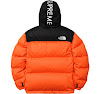 supreme the north face nuptse power orange