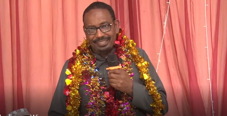 Wiper deputy leader and Dadaab MP aspirant Farah Maalim speaking in Garissa on Saturday, May 28.