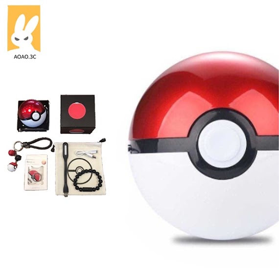 Pin Sạc Dự Phòng Mini 10000Mah Hình Quả Bóng Pokemon Thiết Kế Dễ Thương