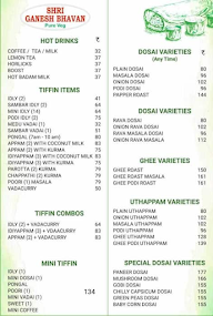 Shri Ganesh Bhavan menu 2