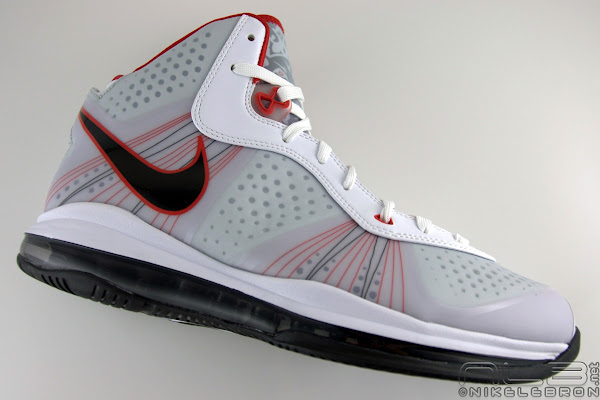 The Showcase Nike LeBron 8 V2 WhiteBlackSport Red