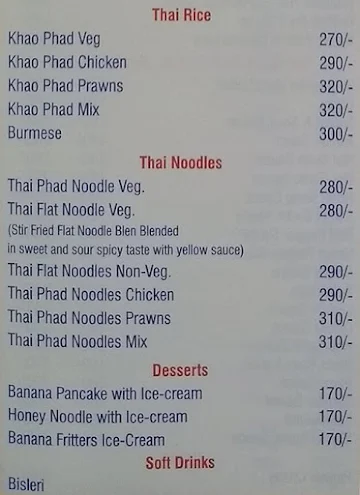 New Lom Chings menu 