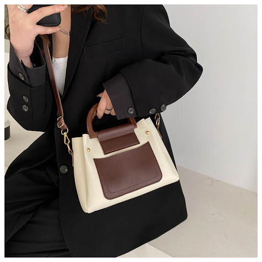 Title 18, Fashionable high-quality contrast-colored handb...