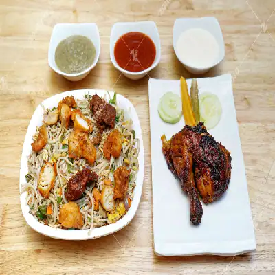 Mixed Non-Veg Noodles + Grilled Chicken (1/4)