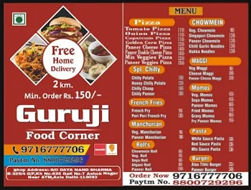 Guru Ji Food Corner menu 