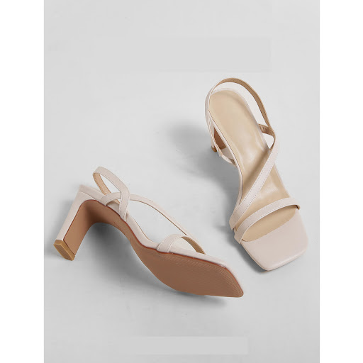 Title 5, Solid Color Fashion Trend Mid Heeled High Heels...