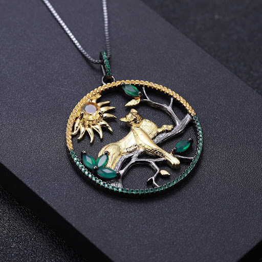 Title 2, Animal Tiger Element Design 925 Silver Natural ...