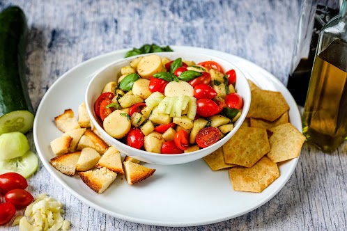 Chopped Caprese Salad With Cucumbers