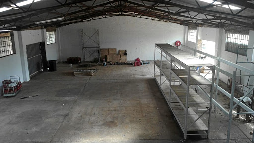 Empty shelves at the storage facility in Rayton, east of Pretoria, which shares a building with a mortuary yesterday.