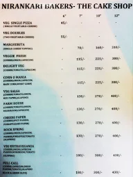 Nirankari Bakers menu 1