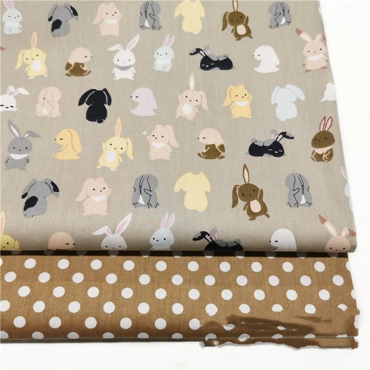 Title 4, Katoenen quiltstof met cartoonprint voor kinder...