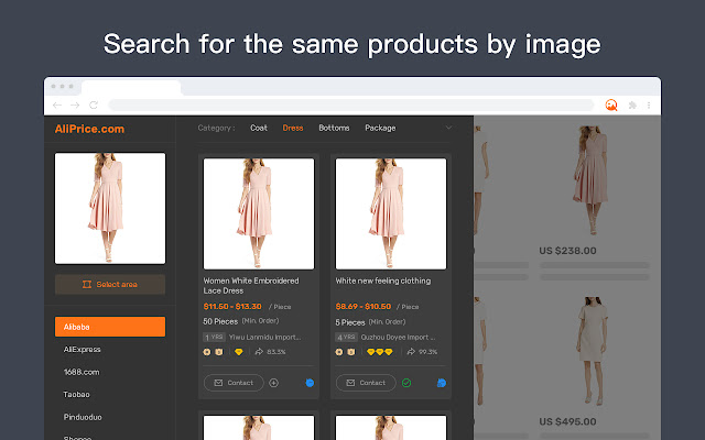 Alibaba search by image chrome extension