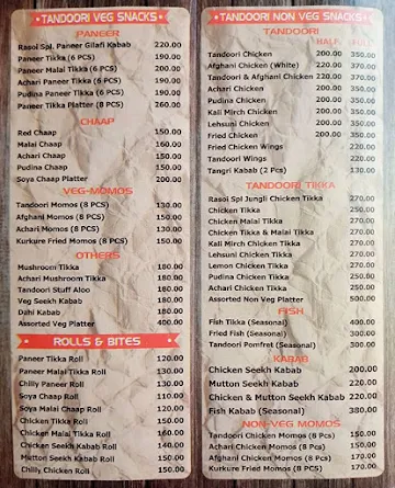 S.K Rasoi menu 