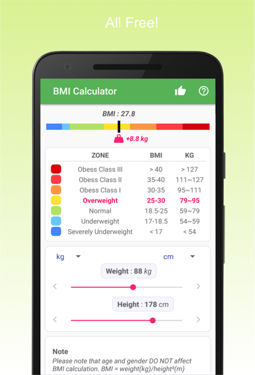 Bmi calculator cm kg