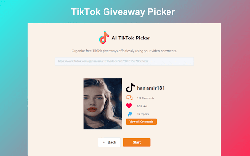 TikTok Giveaway Picker - EasyComment