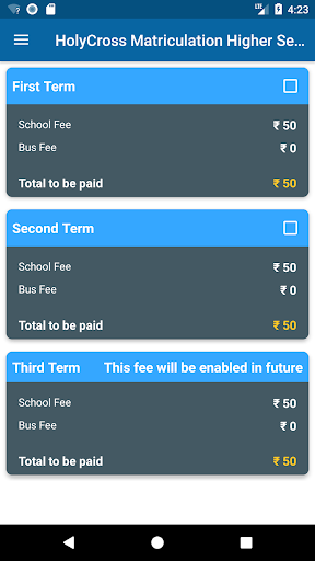 HolyCross Fee Payment