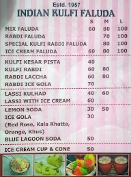 Indian Ice Cream & Kulfi Faluda menu 1