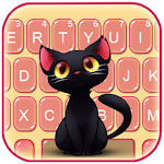 Cover Image of 下载 Black Cute Cat Keyboard Theme 1.0 APK