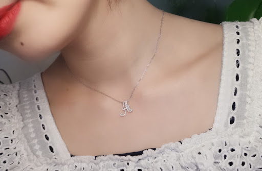 Title 7, French English Letter Pendant Necklace 26 Lette...