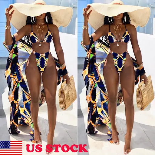 Title 2, Retro lace-up bikini, designed for a stylish an...
